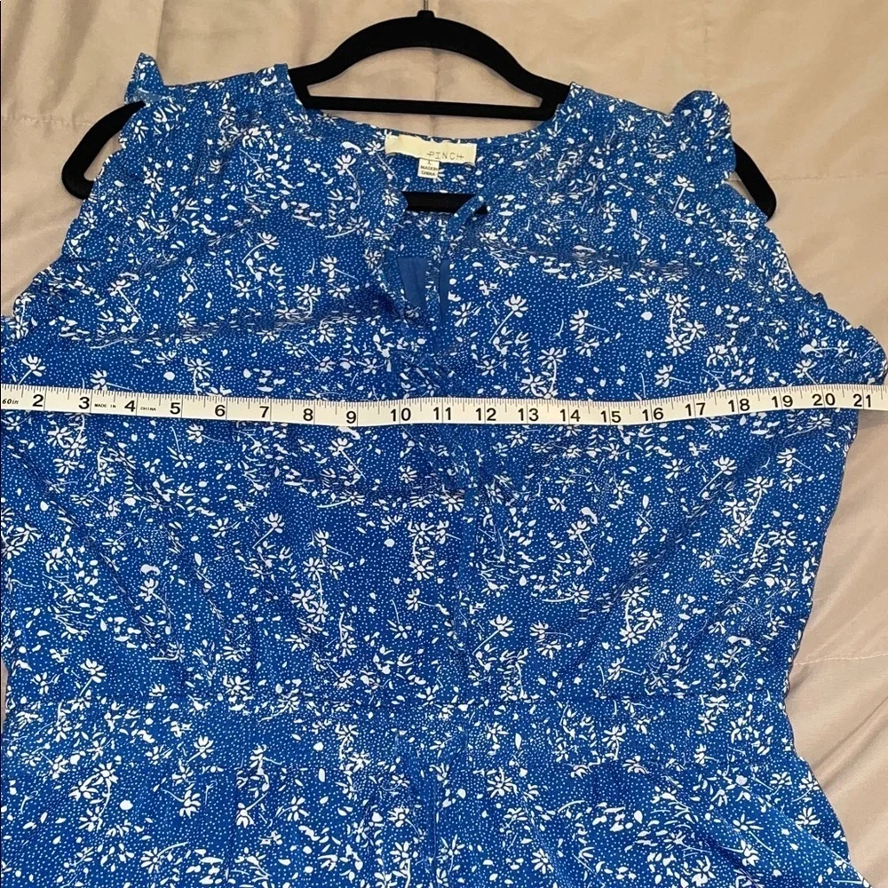 Pinch Blue and White Floral Pattern Dress